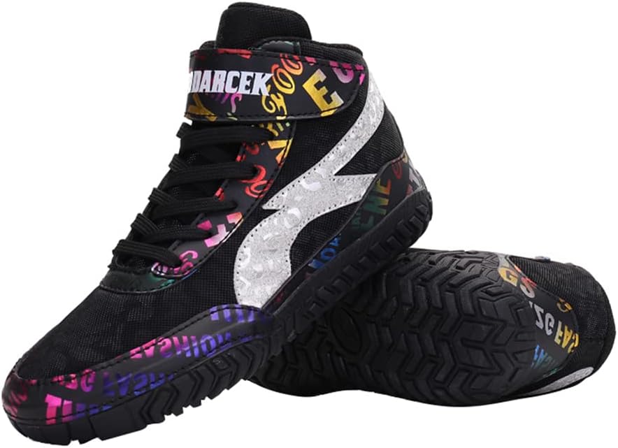 Lightweight and Breathable Wrestling Shoes Boxing Shoes for Little Kid and Big Kid