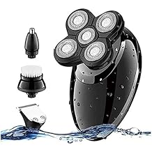 4 in1 Mens Electric Razor,Dry Wet Waterproof Man Rotary Shaver,Portable Facial Cordless Shaver Travel Easy to Operate and Store