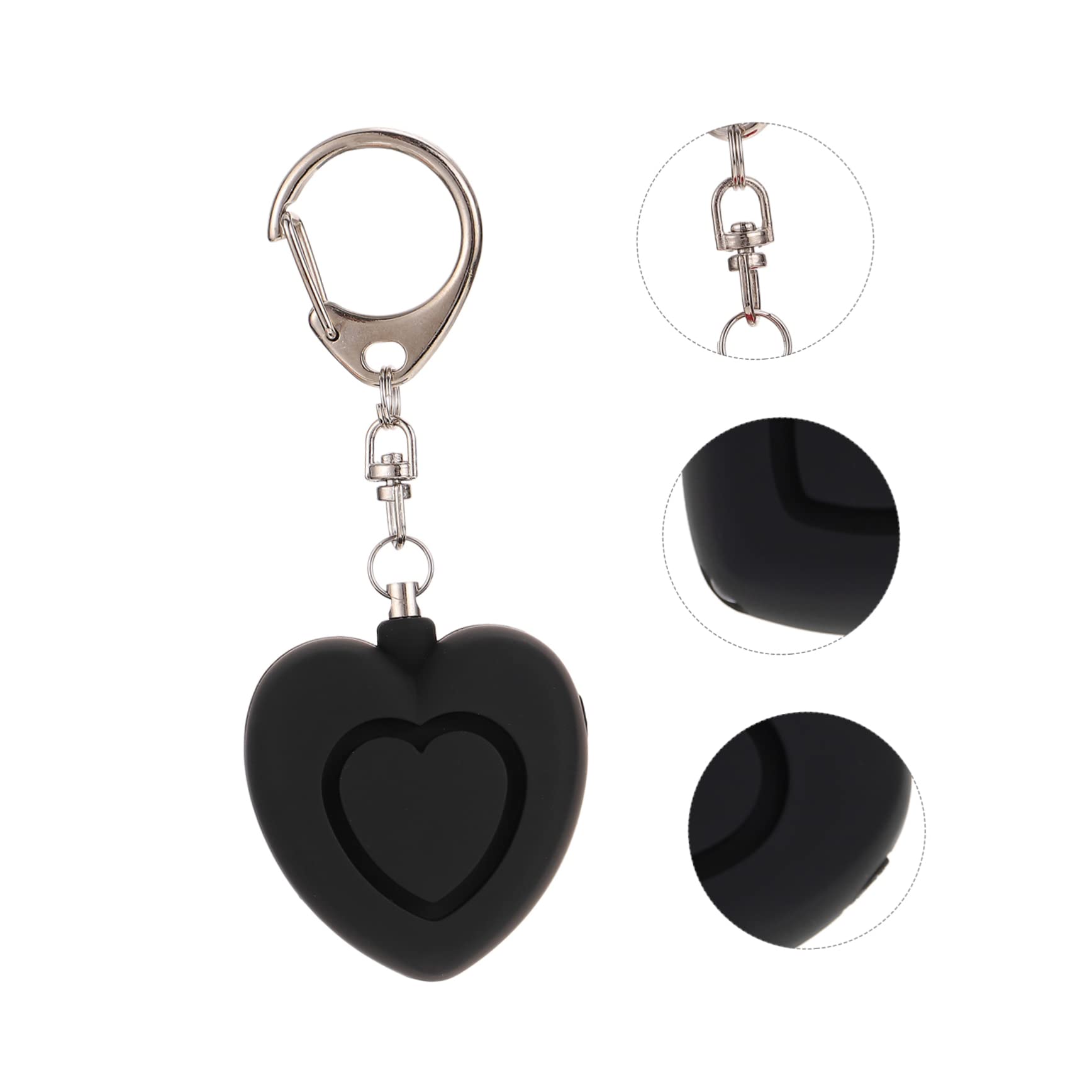 Uonlytech 3piezas Alarma Personal Forma De Corazón con Luz Led para Seguridad Llavero Compacto para Mujeres y Mayores para Emergencias y Protección Personal