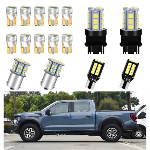 Kit de 16 luces LED interiores para Ford F150 12V blancas miniatura 1