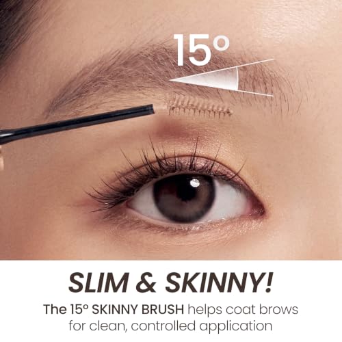 Image of PERIPERA Speedy Skinny Brow Mascara (11 LATTE ASH), Tinted Eyebrow Mascara with Slim Precision Brush, Clump-Free Natural Brows, K Beauty, Korean Makeup