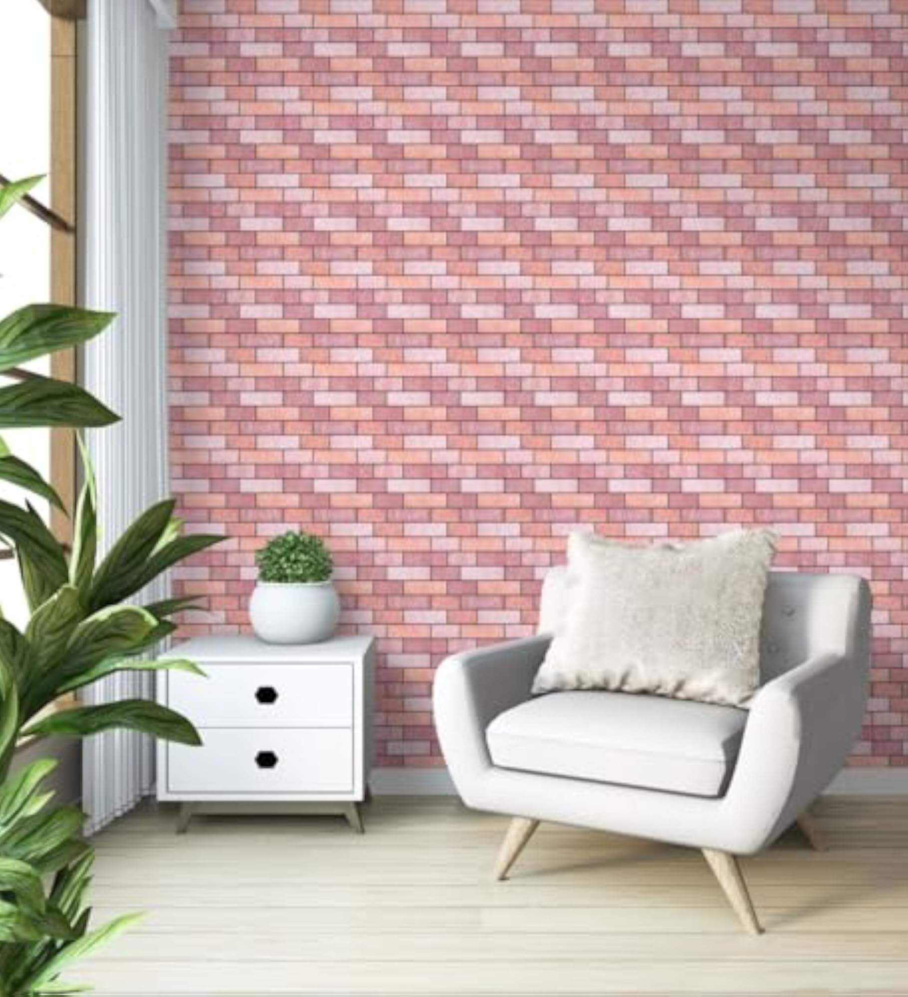 Subway Pink Pastel Peel and Stick Wall Tile, Kitchen Backsplash