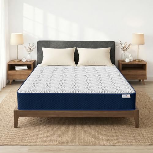 Image of WARTIS COMFORT NEST King Size Mattress | Dual Comfort Mattress | Firm and Soft | Premium Knitted Viscose Fabric | 10 Years Warranty | 75x72x4 Inches