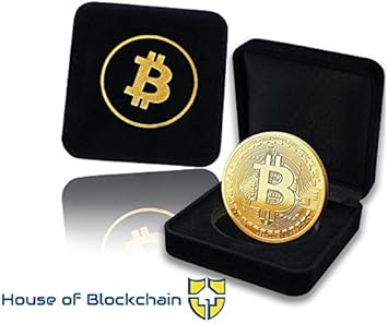 Bitcoin Coin In Luxury Showcase Edition Box Limited Edition Physical Gold Coin With Crypto Coin Display Case Cryptocurrency Coin With Realistic Details Desk Home Office Idea For Hodl Fans