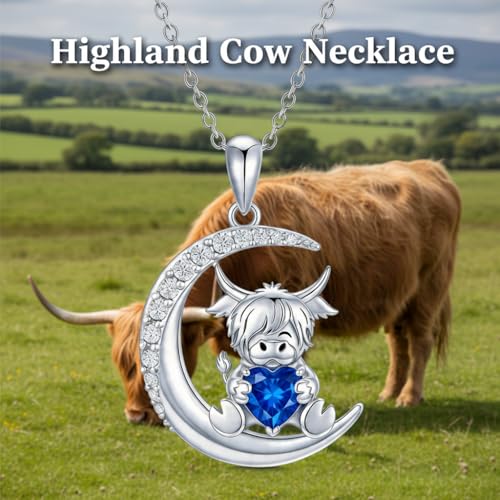 Image of PROESS Animal Birthstone Necklace 925 Sterling Silver Otter /Axolotl /Hippo /Elephant /Dachshund /Monkey /Red Panda Pendant Necklace Animal Birthstone Jewelry Gifts for Women