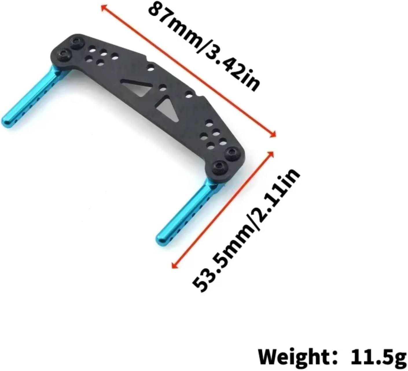 TT01 1/10 RCカー アップグレードパーツ アクセサリ カーボンファイバーパターン ショックブラケットマウント メタルポスト