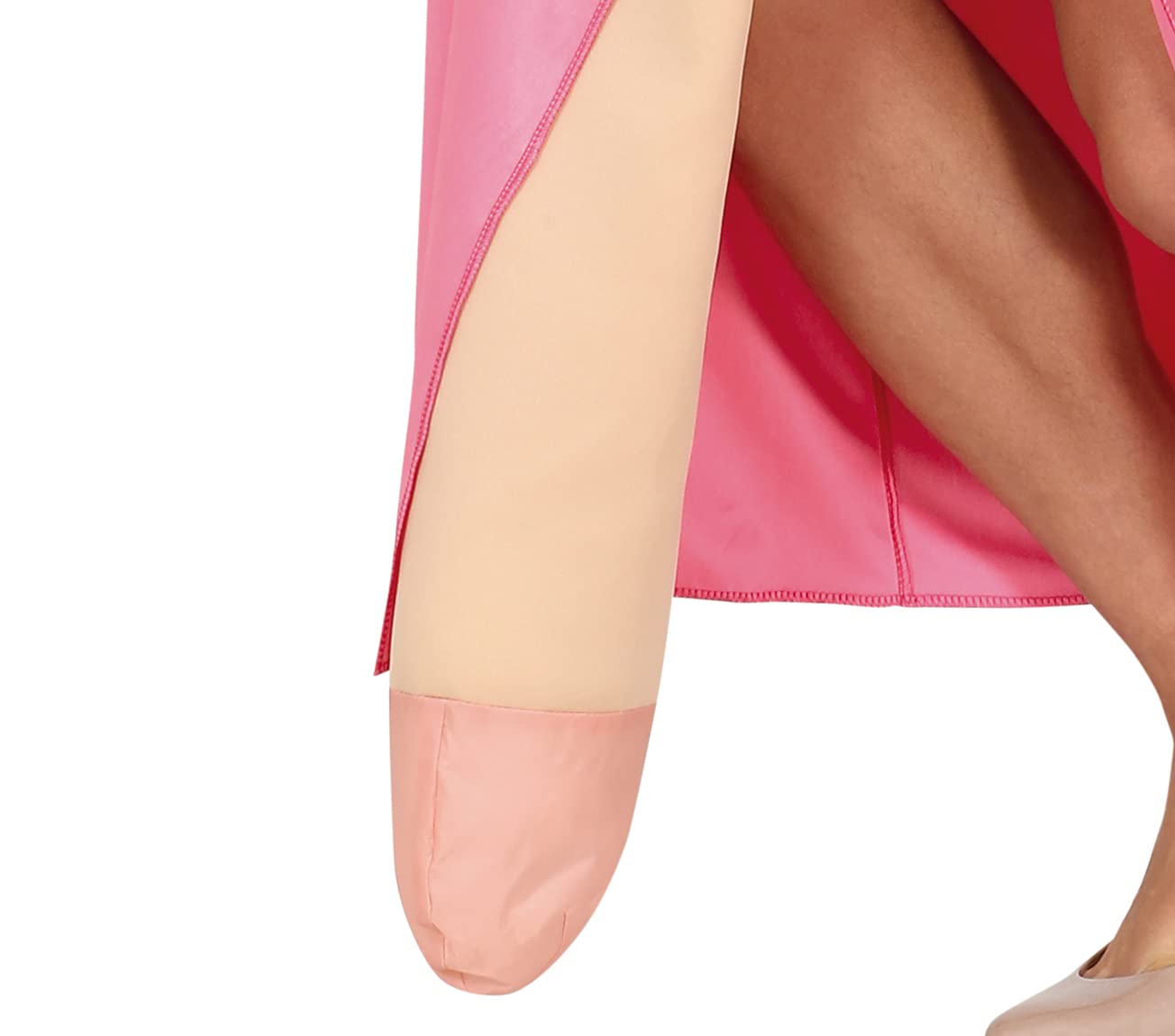 FIESTAS GUIRCA | Big Drag Kostüm für Herren (48-50/M) – Kleid, Gürtel und Scherz-Accessoire – Karnevalskostüm, Junggesellenabschied, Mottoparty, Maskenball – Pink