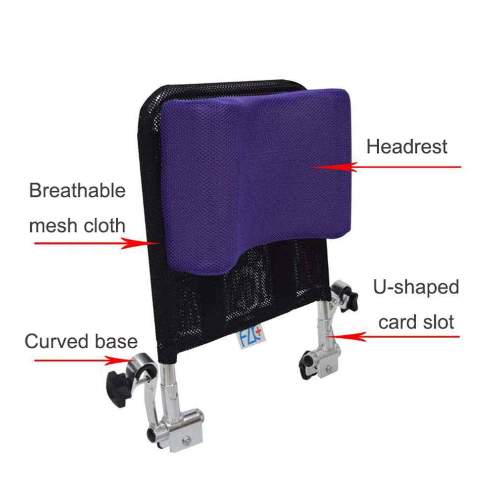Universal Reposacabezas Para Silla De Ruedas,reposacabezas De Silla De Ruedas Portátil Ajustable Soporte Para La Cabeza Del Cuello Accesorios De Sillas De Ruedas Universales Para 16-20 Pulgadas,Purple