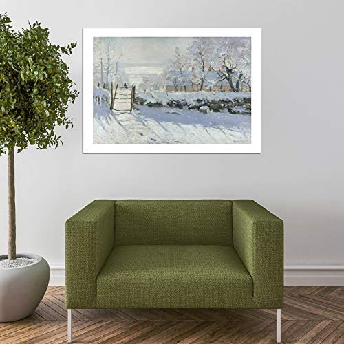 Claude Monet The Magpie impression d'art d'archivage mate Spiffing Prints