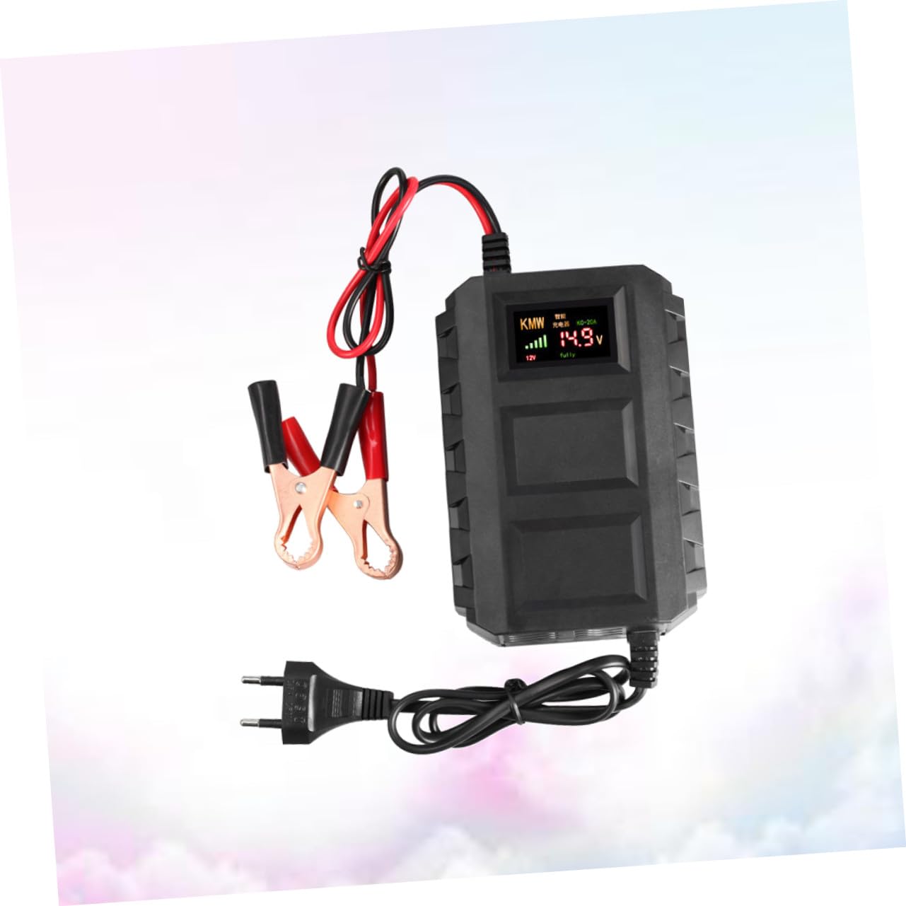 POPETPOP Chargeur Batterie Auto Compact avec Protections Multiples Compatible Batteries Acides pour et Voitures Charge Sécurisée et Stable