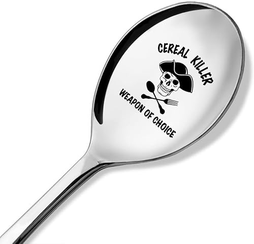 Miniatura 1 de ZBBFSCSB Cuchara grabada divertida con caja de regalo, divertido regalo para los amantes de los cereales para papá y mamá, cuchara para mejor amiga,