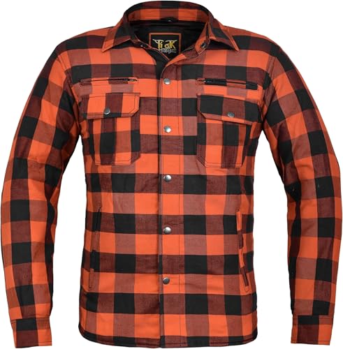 TIGER MOTO Armored Flannel Riding Hoodie