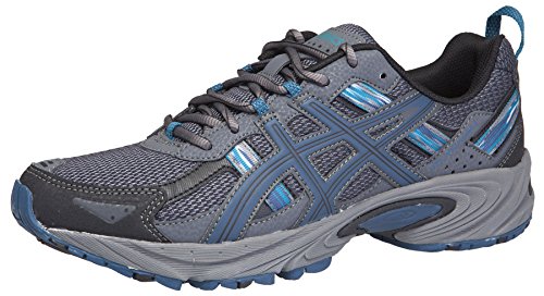 ASICS Men's Gel Venture 5 Trail Running Shoe, Black/Ink/Ocean, 9.5 M US