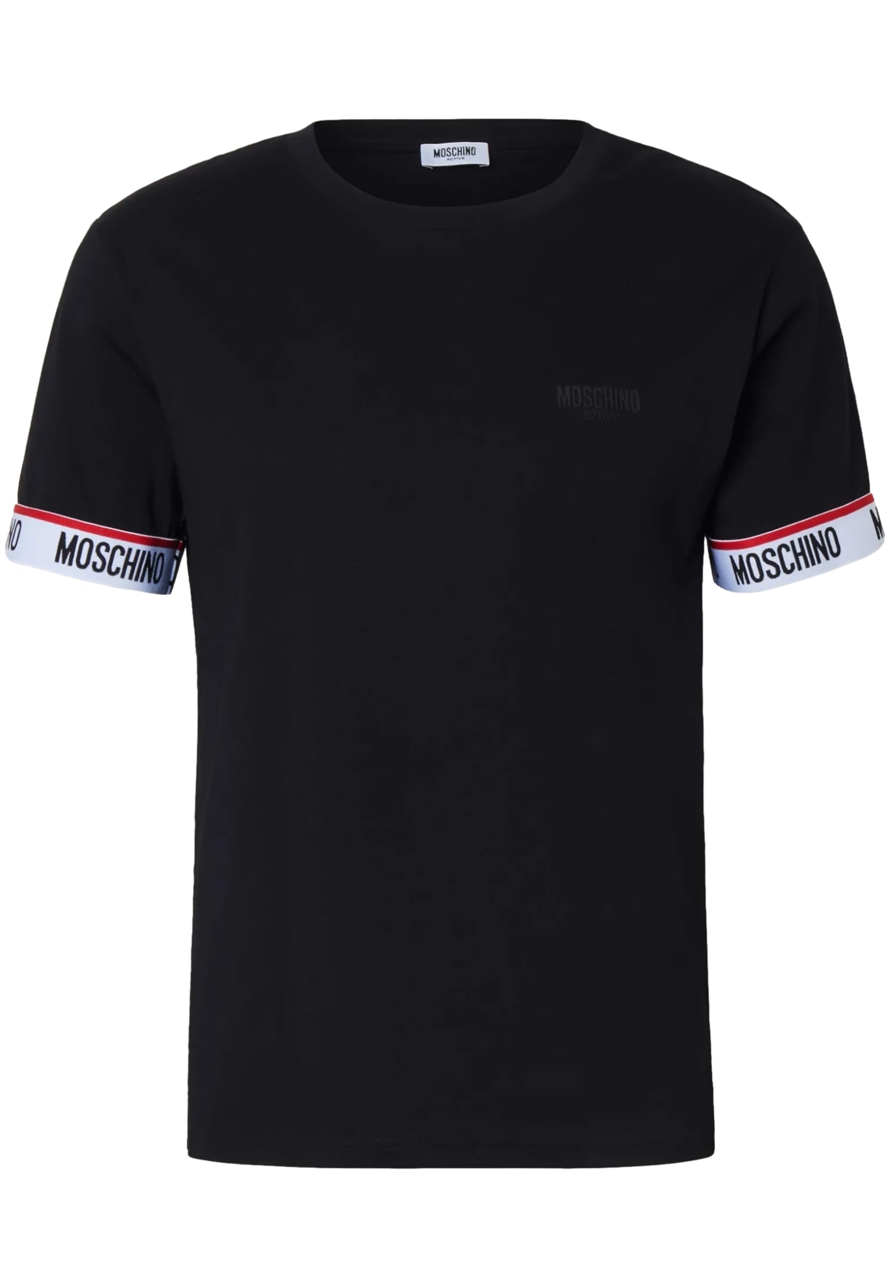 Moschino Camiseta Cinta Elástica con Logotipo en la Manga