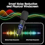 2 Pack Wireless Lavalier Microphone for iPhone iPad, Lapel Mics Plug-Play 2.4G Ultra-Low Delay Built-in Noise Reduction Chip 8H Working Time for Video Recording Interview Podcast Vlog YouTube - Image 2