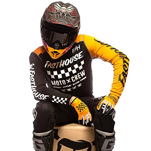 Fasthouse Grindhouse Alpha Jersey (Black/Amber, Small) #TOP1