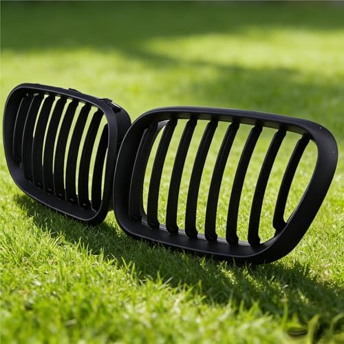 Calandre centrale avant BMW X5 E53 résout grilles cassées noir mat 2pcs - 5