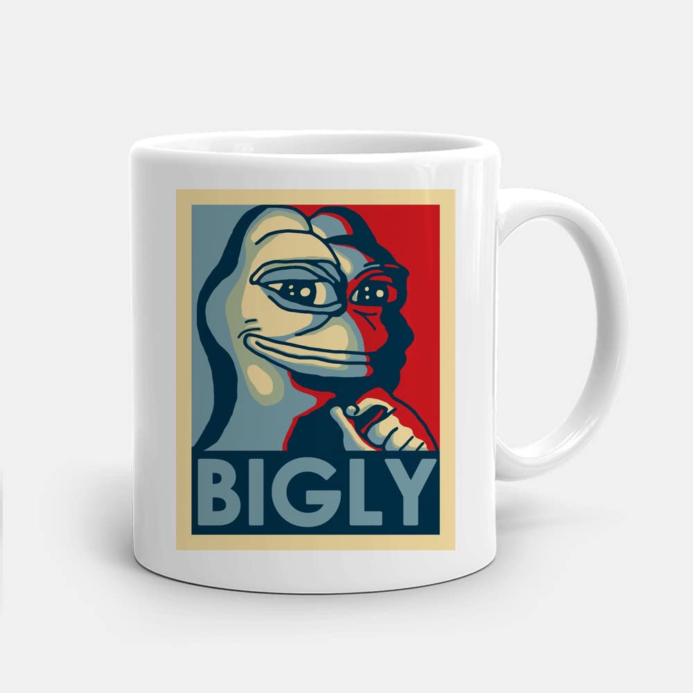 Misaavi Pop Up Art Pe*e Fr*n Pep*ga TWI*ch BT*V Em*te Pe*e The Frog Feels Bad Man Meme Gift Meme Mug Art Print Funny Coffee Mug Funny 11oz White Ceramic Coffee/Tea/Milk Mug.