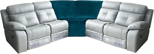 Miniatura 9 de TOPCHANCES Funda de sofá esquinero de 1 pieza, funda de asiento de esquina adicional, funda de sofá reclinable seccional, funda de terciopelo