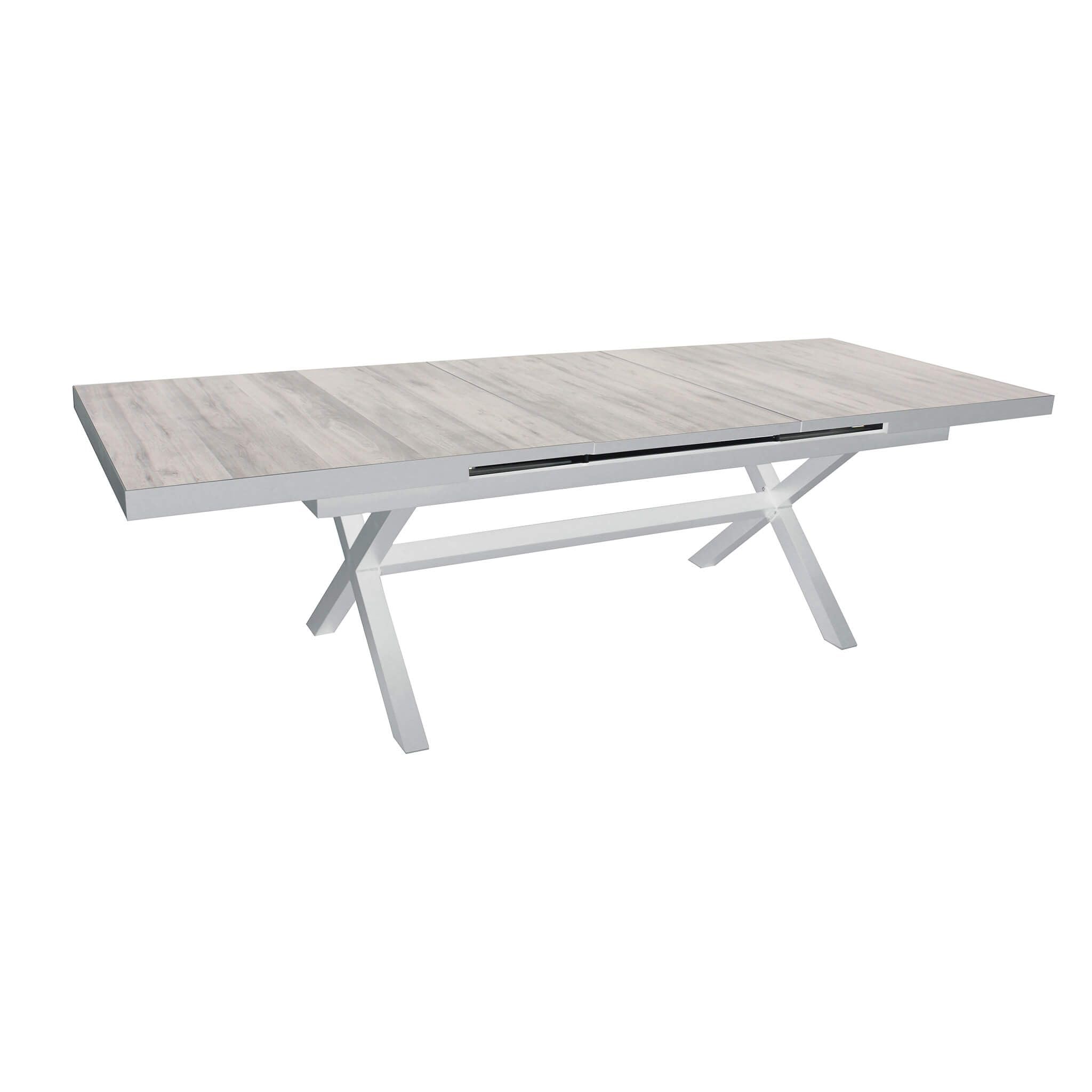 milani home GRES - tavolo da giardino allungabile in alluminio e gres