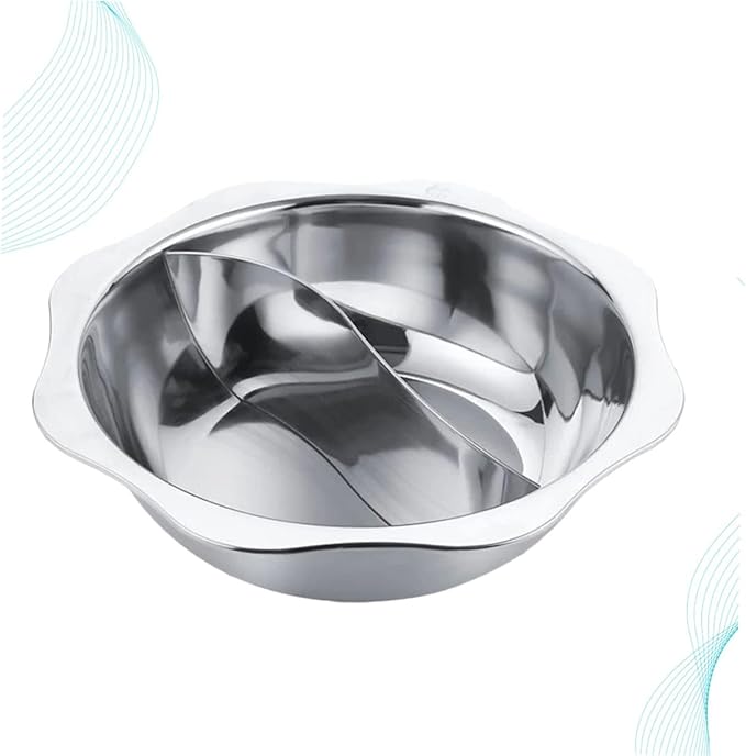 Olla eléctrica Amosfun de acero inoxidable para hot pot miniatura 6