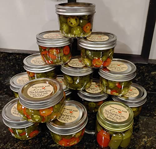 2" Homemade With Love Stickers (500 Labels Per Roll), Kraft Paper Jam And Jelly Jar Canning Labels With Lines For Writing, Mason Jars Labels For Baked Packaging, Cookie Bags, Crafts, Organizing, Food #TOP2