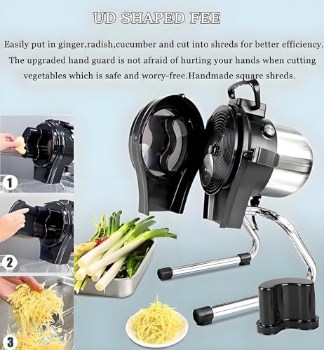 Electric Vegetable Chopper - Heavy-Duty 6000RPM Adjustable Slicer & Shredder for Chili, Green Onion, Celery - Multifunctional Commercial Food Cutter, 1-5mm Thickness