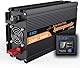 EDECOA Wechselrichter 12v auf 230v Reiner Sinus 2500w Wohnwagen Spannungswandler 2X USB und Fernbedienung KFZ Stromwandler Inverter 12v 220v Umrichter (2500w 12v)