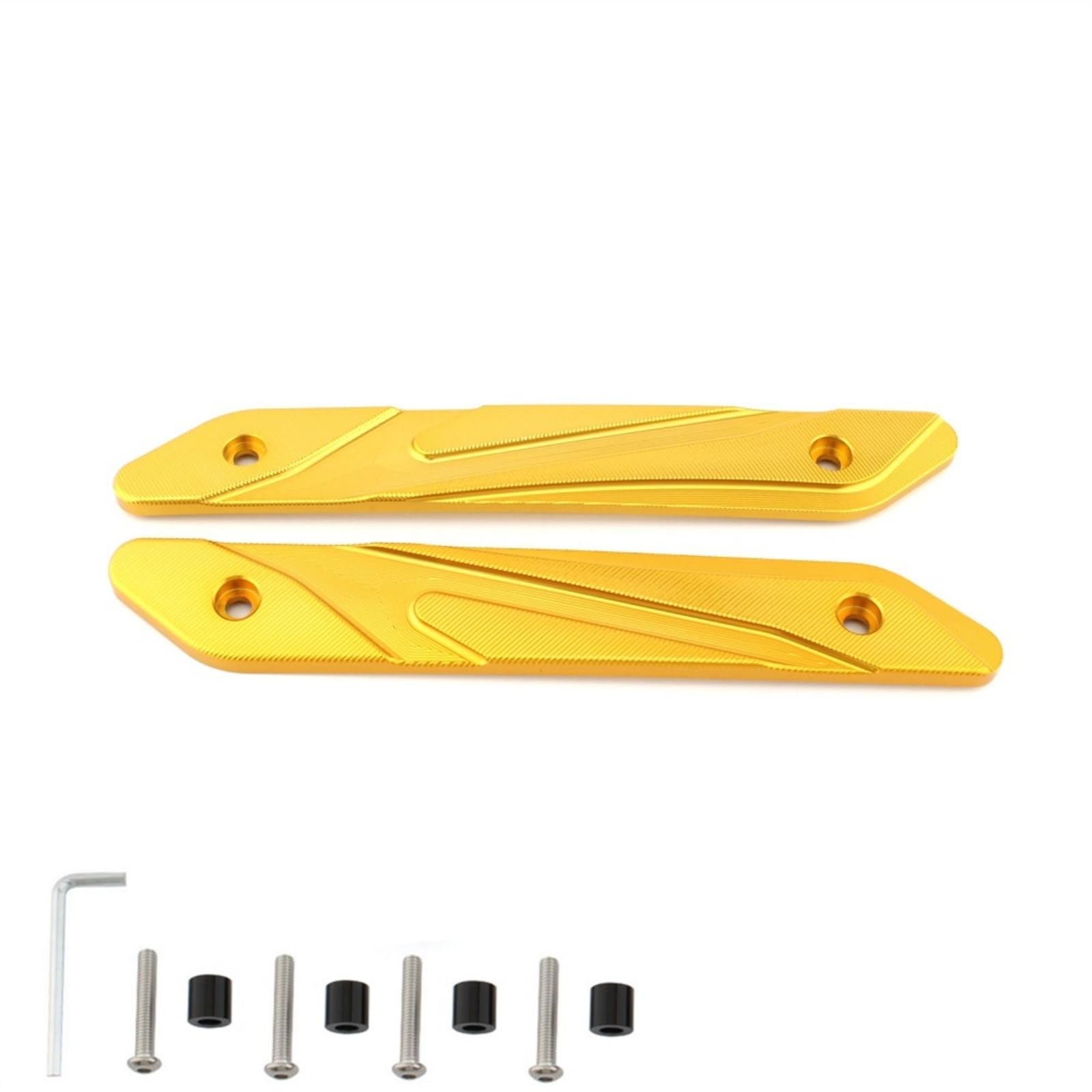 Windschutzscheibenabdeckung Motorrad Aluminiumlegierung Frontverkleidung ZT150D ZT150M ZT350 ZT310 Schutzplatte Wetterfest Einbaufertig mit Schrauben, Gold