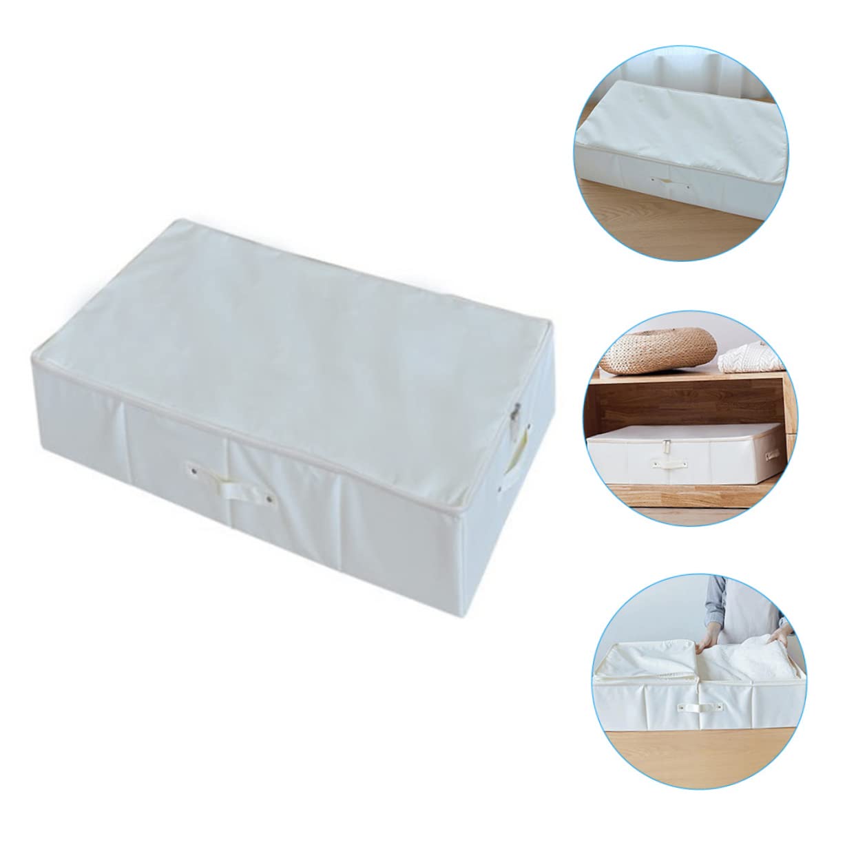 KOMBIUDA Contenitore Sotto Letto Capacità Borsa Pieghevole Traspirante in Oxford Per Coperte Piumoni e Vestiti Con Fondo Rimovibile e Design Leggero Per Organizzare La Camera Da Letto