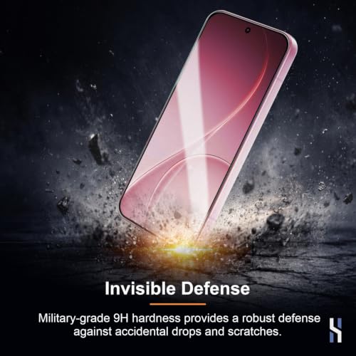 Image of Tempered Glass for Oppo Reno 15 Pro Mini | Oppo Reno 16 Military Grade 9H Screen Guard, Anti-Scratch, Shatterproof, Edge to Edge Full Coverage - Black Border