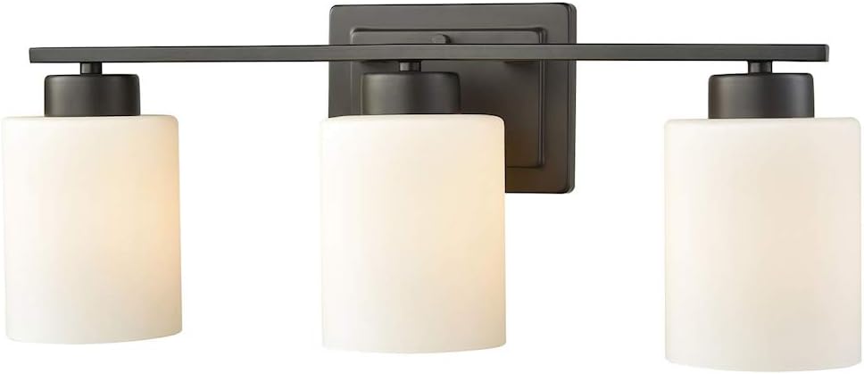 Thomas Lighting Summit Place 3-Light for The Bath in Oil Rubbed Bronze with Opal White Glass, (CN579311)