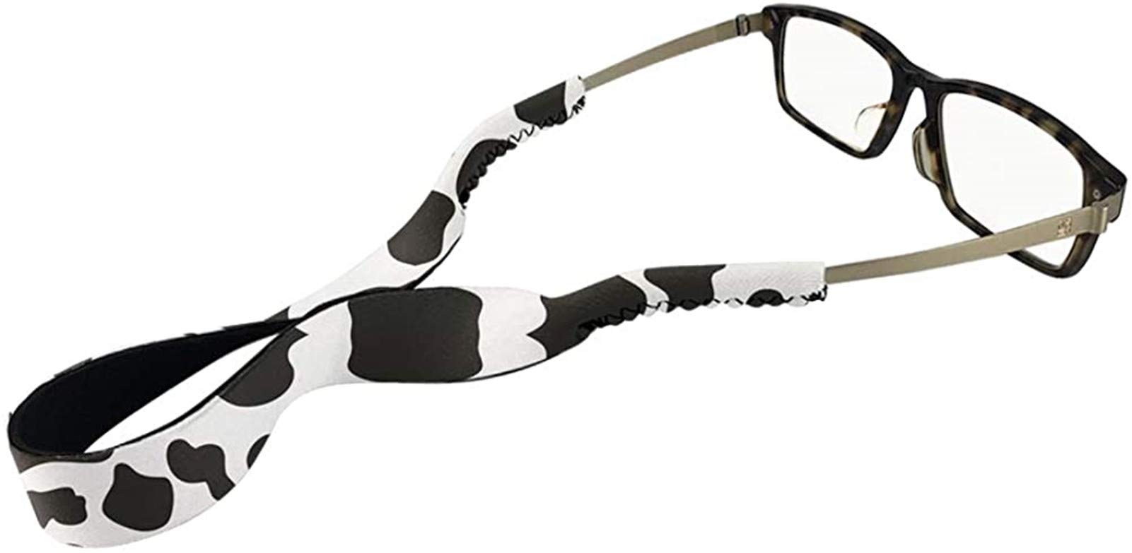 Seanative Women's Black&White Cow Lover Eyewear Retainer Neoprene Sunglasses Holder Strap Lanyard Eyeglasses String Holder