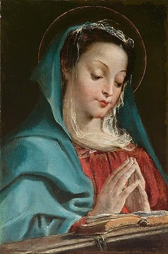La Vierge en prière par Annibale Carracci - Impression sur toile 60x90cm