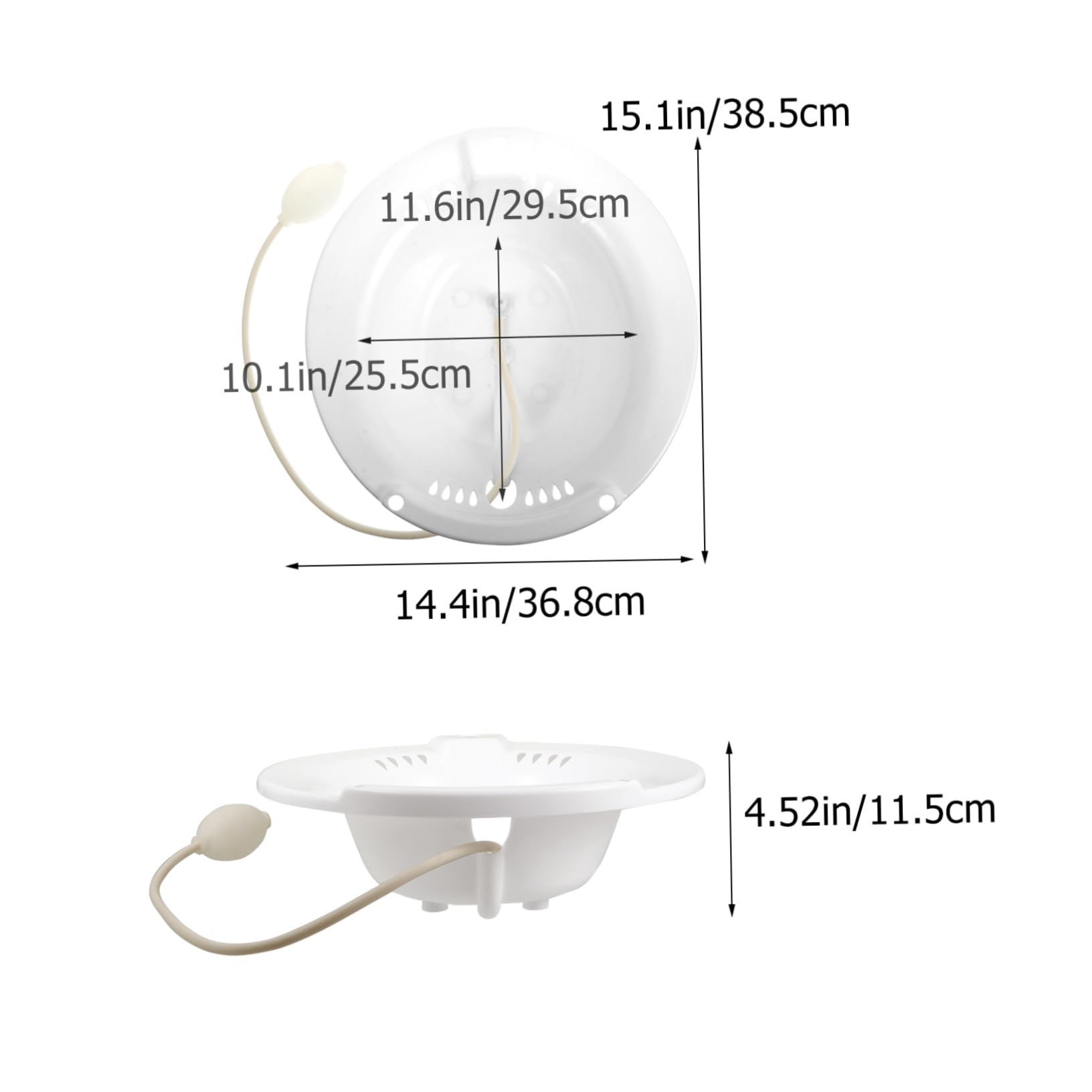 Bacino Sitz Bath Bianco in Pp per Assistenza Post Parto | Design Ergonomico e Struttura Ispessita, per Donne in Gravidanza e Persone Sedute, Uso Igienico Quotidiano
