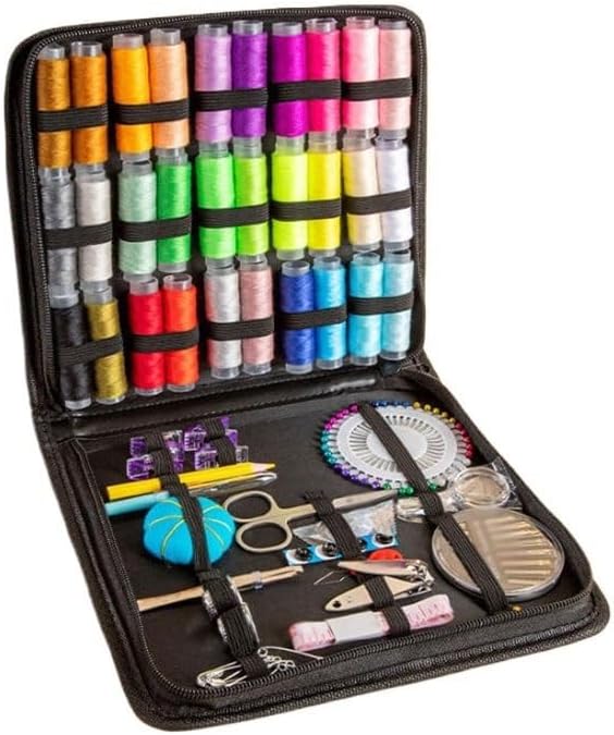 MVNOIRE Cotton Thread Needle Sewing Kit Portable Travel Set Bag Combination Household Multi-Color Tools