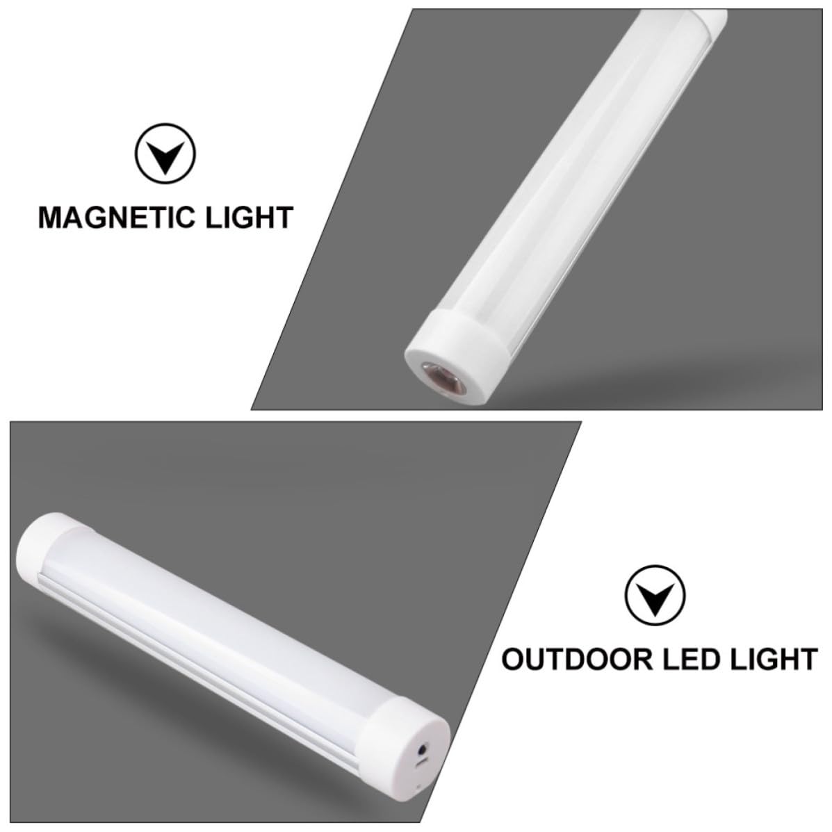 Lanterna LED da Campeggio Ricaricabile Usb, Luce Portatile Bianca | Pvc, Opzioni Luminose Multiple e Modalità Strobe, Fissaggio Magnetico per Casa e Outdoor