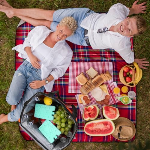 Image of Ice Packs for Lunch Boxes Cooler Tote Bags Reusable Refreezable Cold Slim Large Cheap Hard Protable Icepacks for Bento Shipping Beach Camp Car