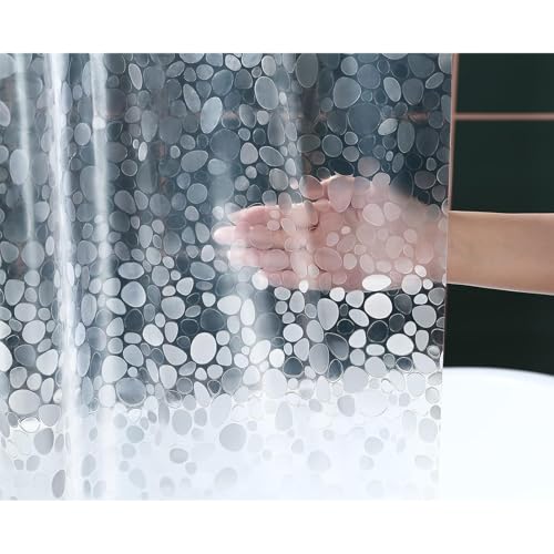 36x72 Shower Curtain Liner, EVA Vinyl Small Narrow Shower Curtain Liner with 2 Weighted Magnets and rustproof Metal Grommets for Bathroom,Non-Toxic Waterproof No Smell Shower Liner by M_lapis - Used condition - Image 3
