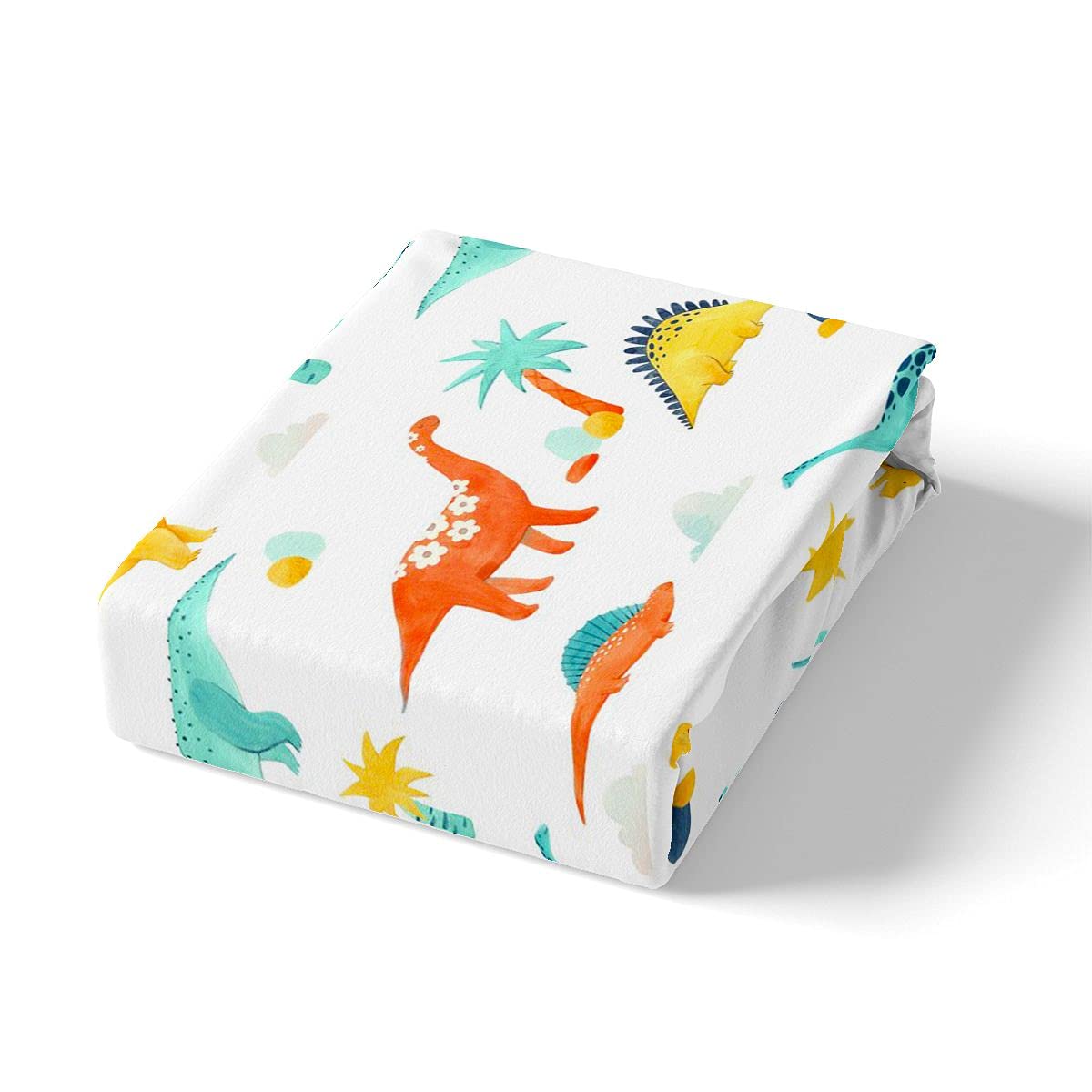Juego de ropa de cama de dinosaurio de dibujos animados para niños y niñas, adolescentes, funda de edredón transpirable, ropa de cama blanca y lino Super King