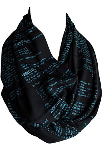 Etwoa Computer Commands Infinity Scarf Circle Loop Scarves