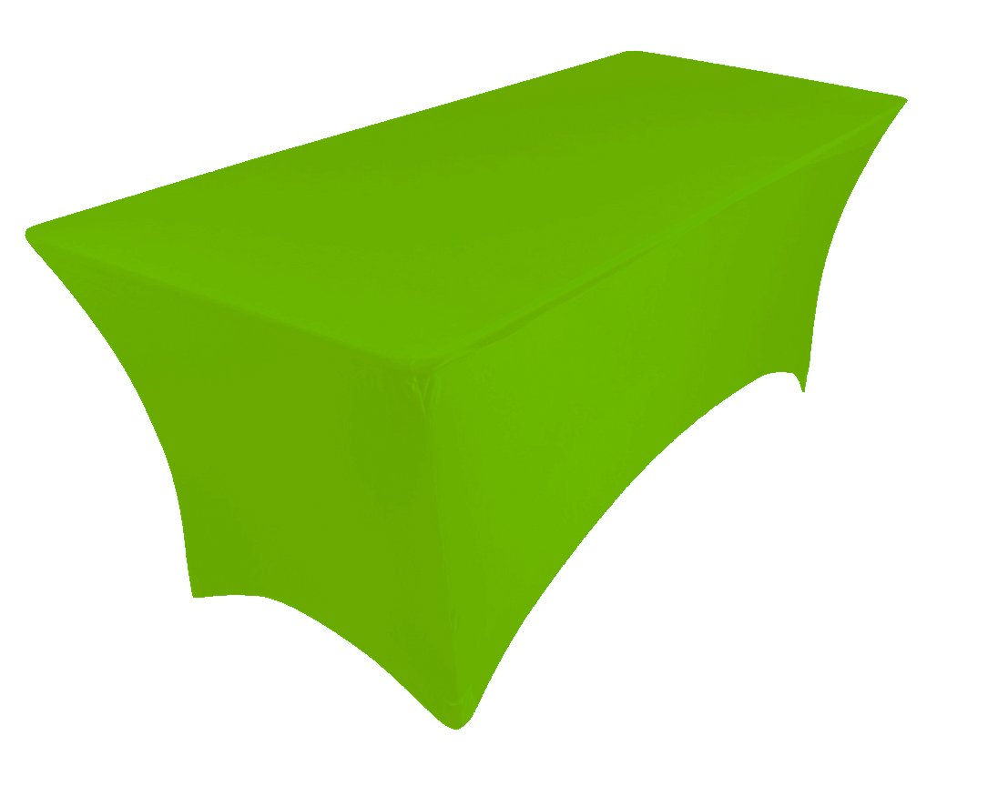 Pod Linen Green Spandex Stretch Cover Tablecloth For 6Ft Foot Table 183X75x75cm ( Light)