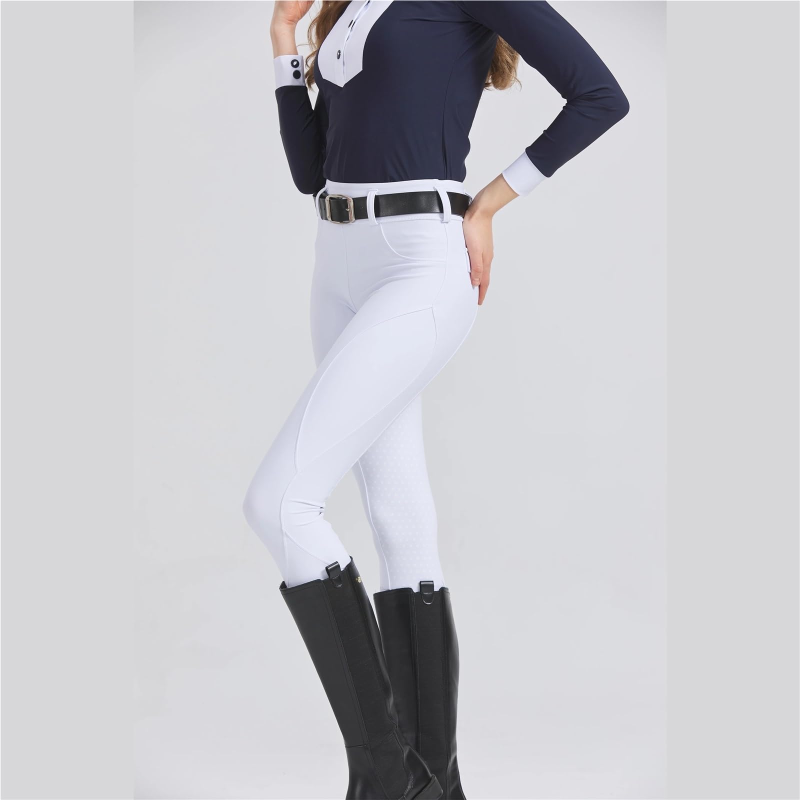 Mallas De EquitacióN Pantalones de equitación silicona antideslizantes, secado rápido y ajustados, for exámenes ecuestres