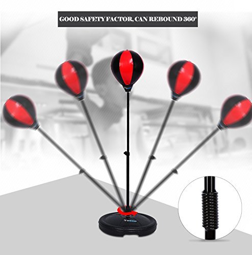 Boxing Reflex Set, Adjustable Children Punching Set Training Punching Stand Bag Glove For Kids #TOP4