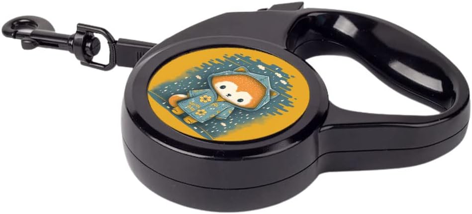 Cute Fox Retractable Pet Leash - Funny Leash - Printed Dog Leash - 197 inches