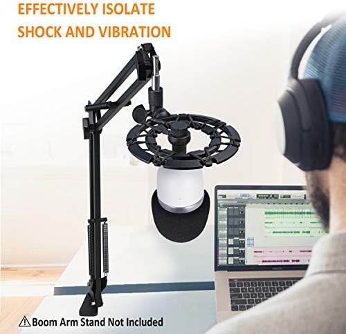 Razer Seiren Mini Shock Mount with Mic Cover Foam Pop Filter Matching Razer Seiren Mini Boom Arm Stand, Compatibe with Razer Seiren Mini USB Mic by YOUSHARES