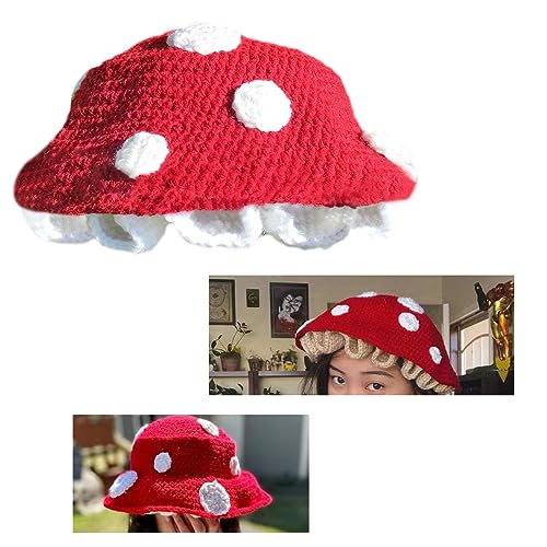 Bonnet champignon au crochet pour ado : style décontracté et chaud - 3