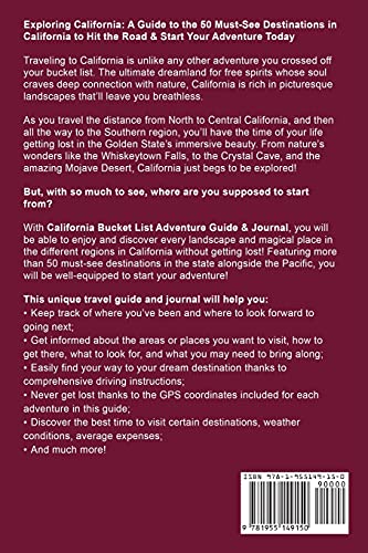California Bucket List Adventure Guide & Journal: Explore 50 Natural Wonders You Must See & Log Your Experience! #TOP1