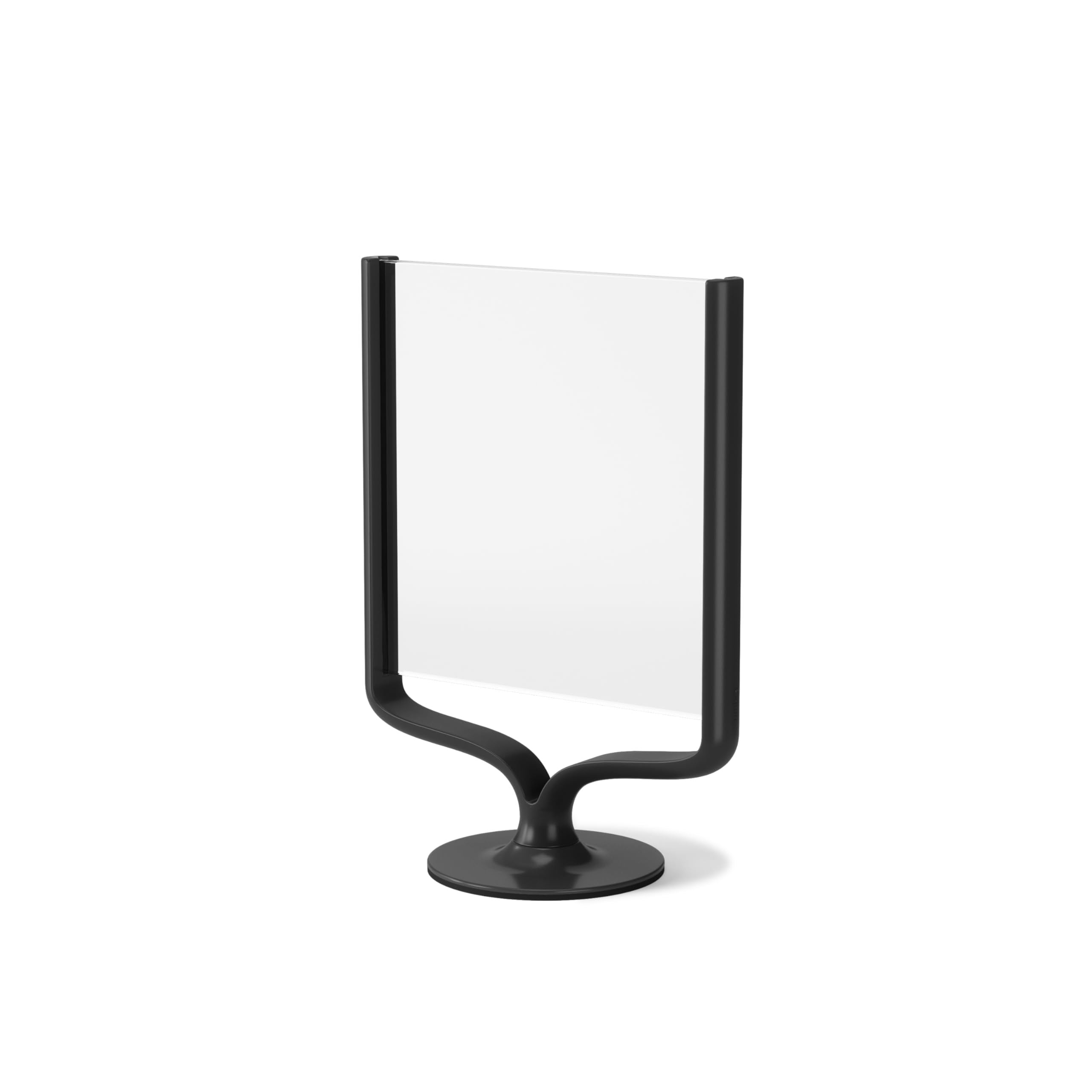 Umbra Wishbone Bilderrahmen für Fotogrößen 10 x 15 und 13 x 18 cm, beidseitiger Tischbilderrahmen für Bilder im Hoch- oder Querformat, Schwarz