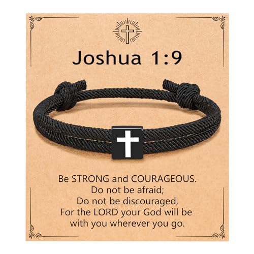 UNGENT THEM Cross Bracelet Men Baptism Teen Boy Gifts Ideas 8 12 10 14 16 18 13 15 11 9...